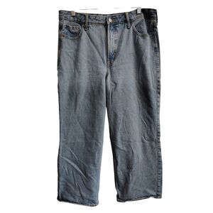 Old‎ Navy Women's Size 14 Extra High Rise Wide Leg Blue Wash Denim Jeans